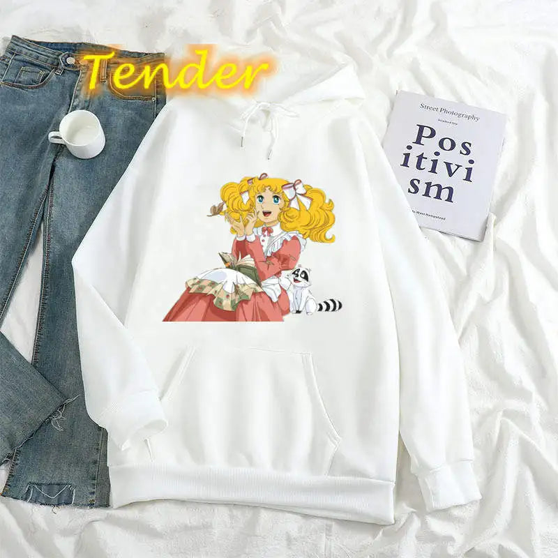 Ropa Vintage con capucha para mujer, sudaderas con capucha de moda Harajuku, sudadera con dibujos de dulces de los años 90, jerséis con capucha para mujer 2022