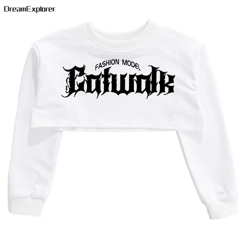Top corto k-pop para niñas, pantalones deportivos con letras a la moda, conjuntos de ropa de grupo para niñas, ropa informal estilo Hip Hop, disfraces de Jazz para niños
