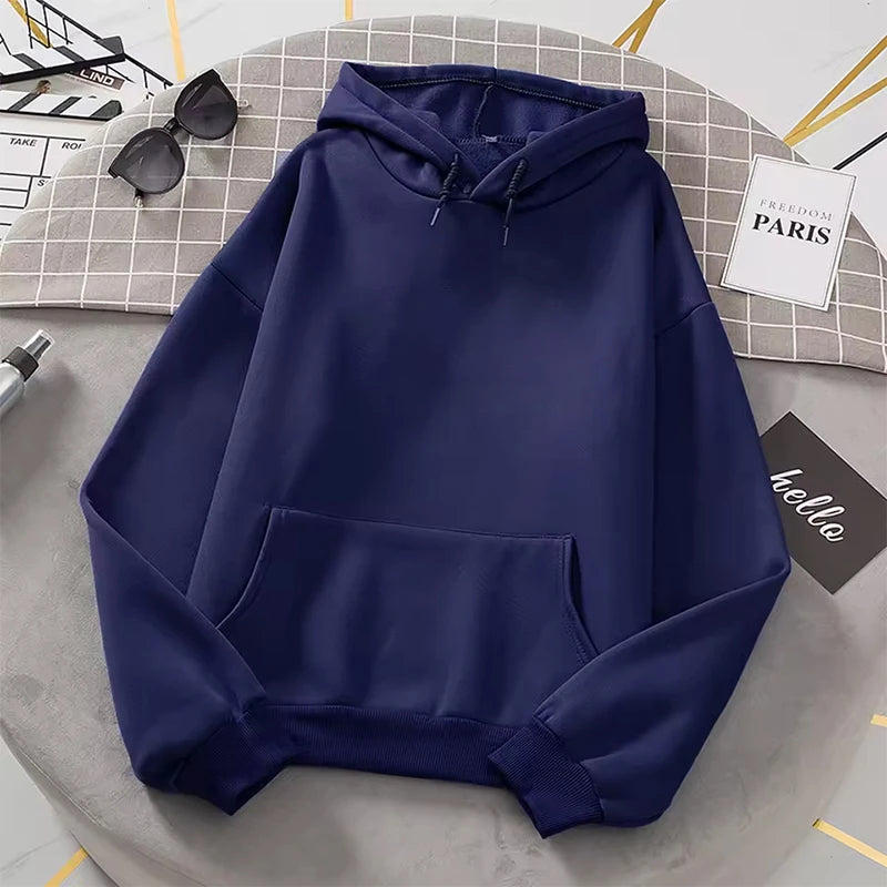 2025 sudaderas con capucha blancas para hombres y mujeres, jersey de manga larga de otoño, Tops, sudaderas con capucha informales con bolsillos, ropa deportiva holgada exterior Unisex