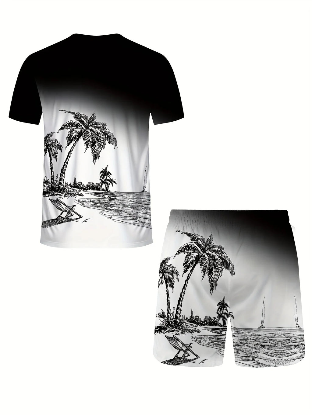 Conjunto Verano Hombre - Camiseta y Short Estampado Cocoteros
