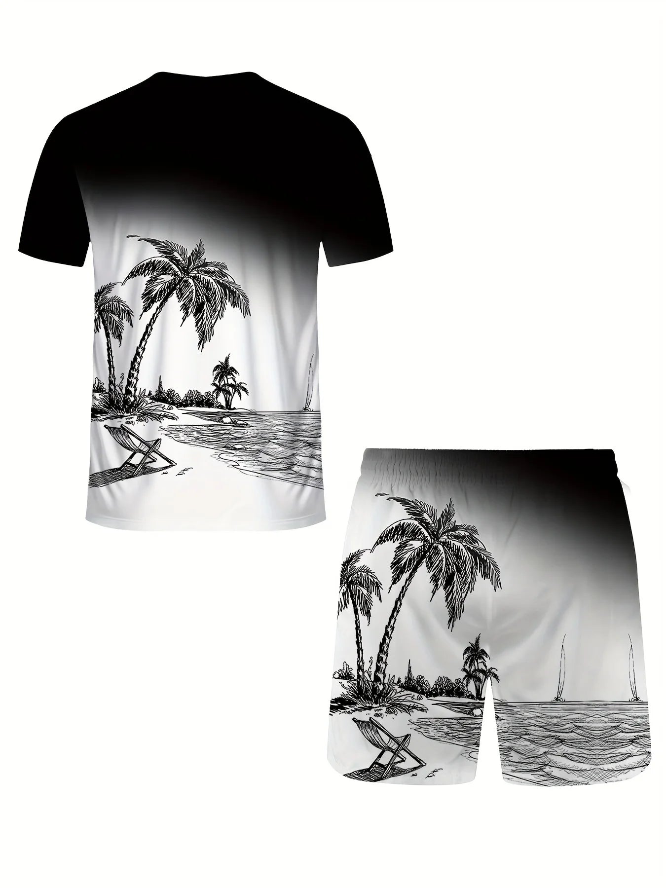 Conjunto Verano Hombre - Camiseta y Short Estampado Cocoteros