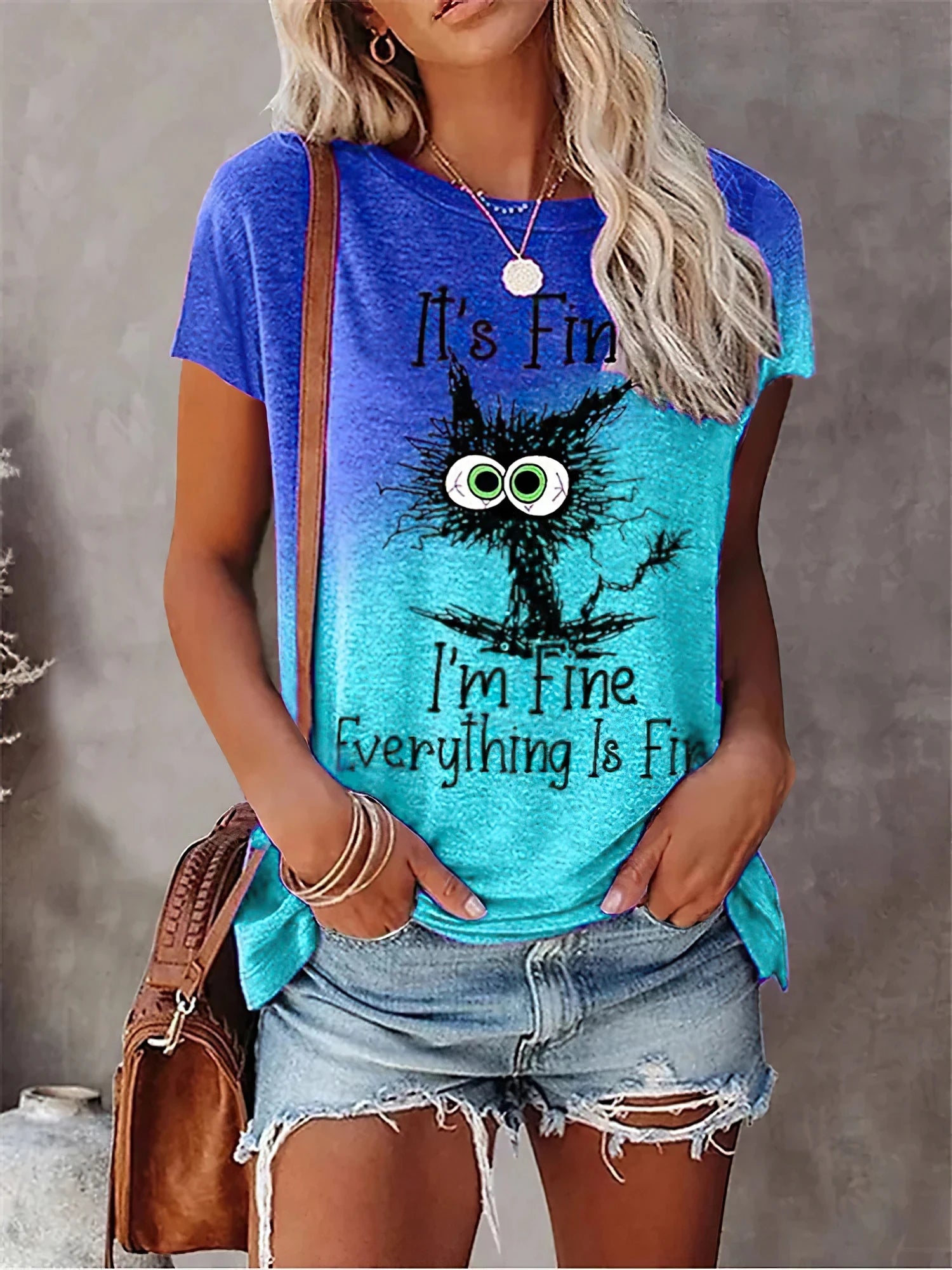 Camiseta con estampado de corazón para mujer, ropa de gran tamaño, camisetas, blusa de cuello redondo, diseño Original, nuevo estilo 2024