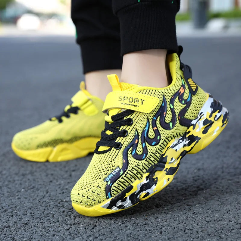 Zapatillas de deporte informales para niños y niñas, zapatos planos transpirables para correr, novedad de primavera y otoño