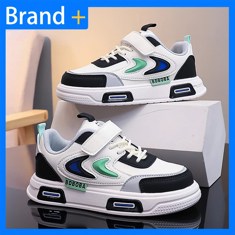 Zapatillas Deportivas Casuales para Niños, de Moda, Cómodas, de Cuero, para Caminar al Aire Libre, para la Escuela, para Correr, para Niños