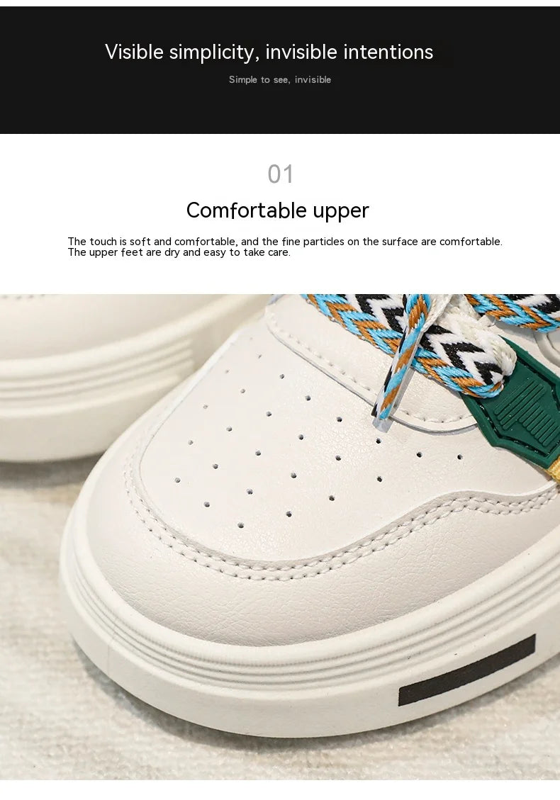 Zapatos familiares pequeños para niños, zapatos blancos para estudiantes, zapatos deportivos para niños, zapatos de tablero casuales para niños, nuevos