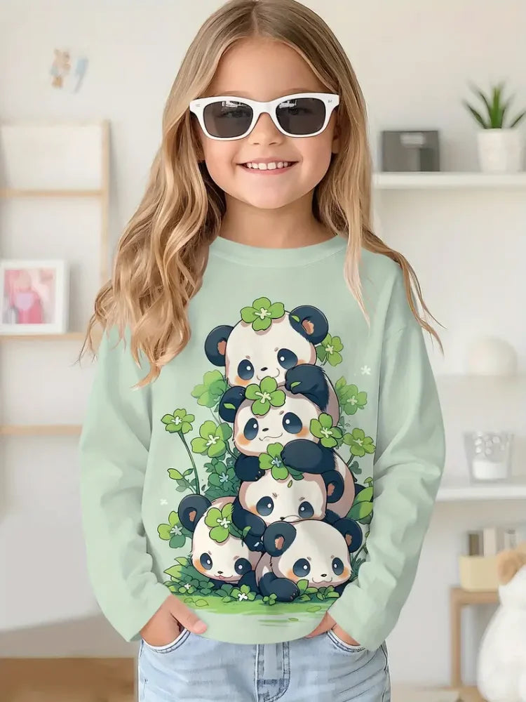 Camiseta de capibala de animales de dibujos animados, camisetas con cuello redondo, camiseta de moda de manga larga, ropa para niños y niñas de 7 a 8 años, ropa para niños