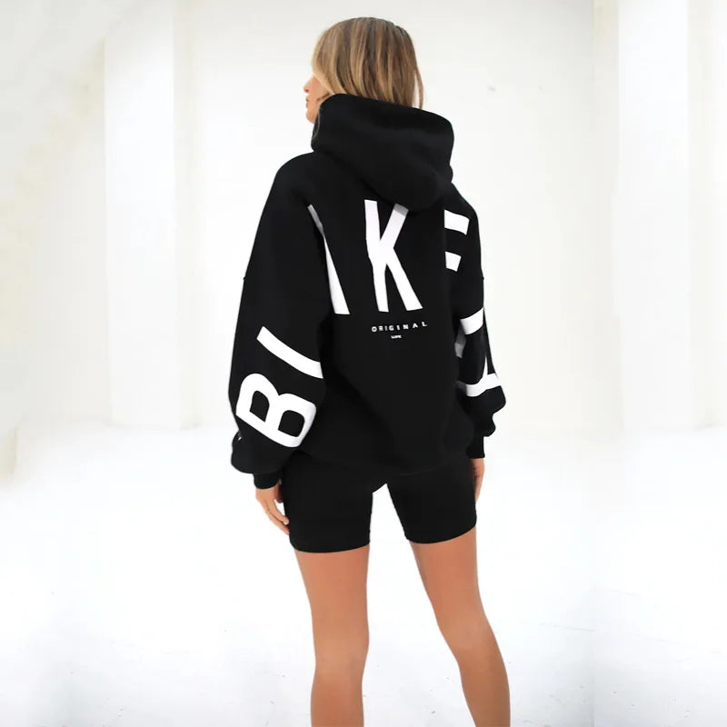 Y2K nuevo en sudaderas con capucha y sudaderas moda de invierno impreso grueso versátil manga larga sudaderas con capucha holgadas ropa de mujer