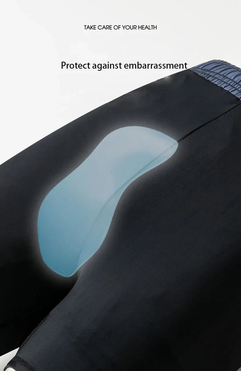 Nuevo Bañadores para hombre, pantalones cortos de baño de doble capa, antivergüenza, forrados con pantalones de playa profesionales, equipo de natación para adultos