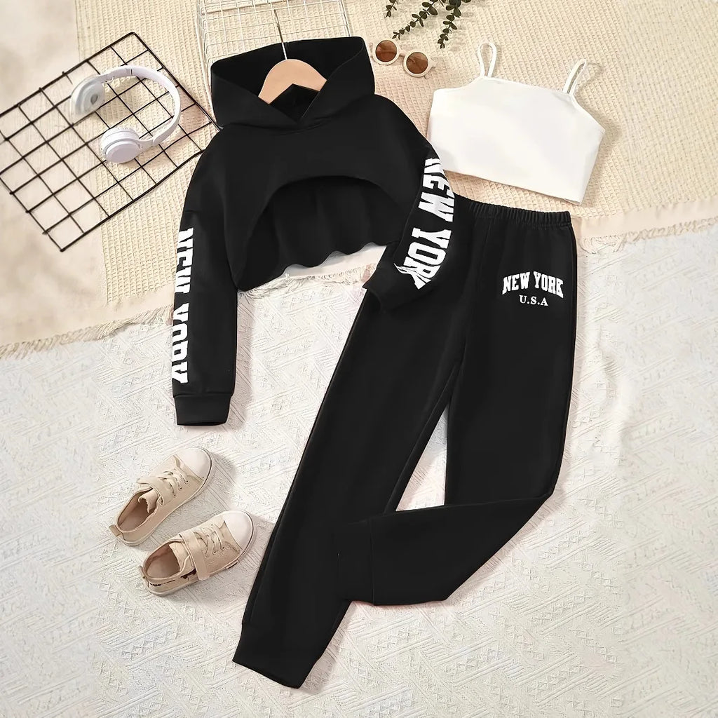 Conjunto Primavera Niñas 4-12 Años - Sudadera + Leggings NY