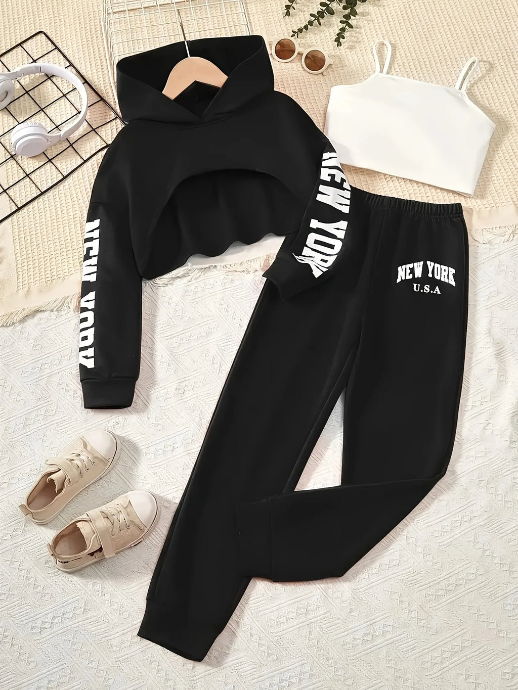 Conjunto Primavera Niñas 4-12 Años - Sudadera + Leggings NY