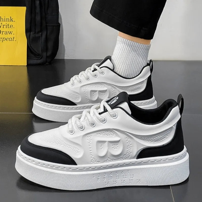 Tenis Para Hombre 2025 Men Casual Sport Shoes Spring Summer Trend Leather Low-top Flat Shoes Man Walking Footwear Versatile Plus