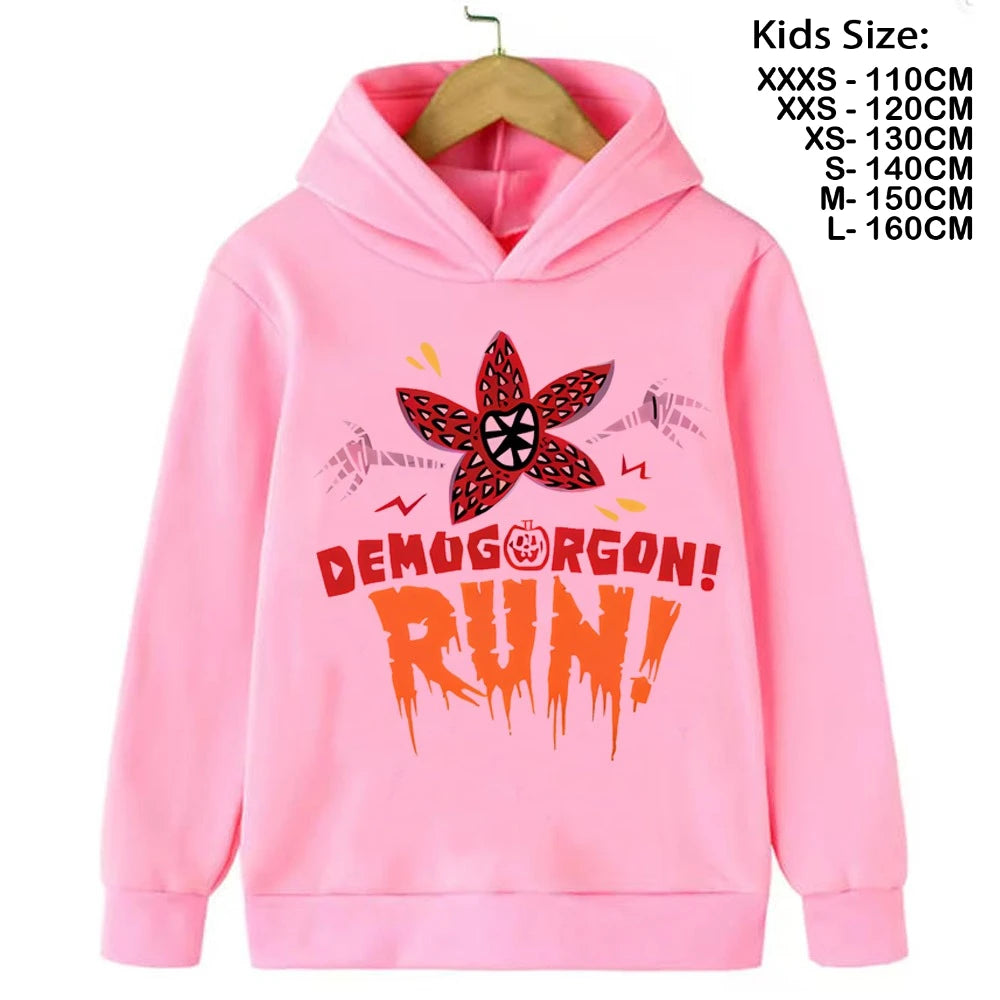 Eddie Munson Demogorgon Hawkins Cannibal Flower Sudadera con capucha Niños Dibujos animados Niños Niñas Niños Sudaderas
