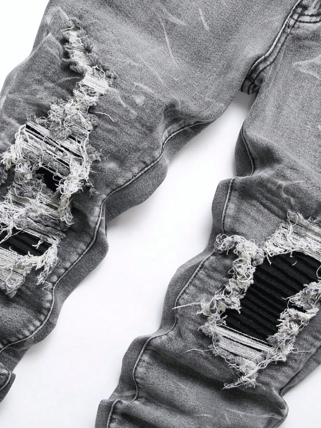 Pantalones Vaqueros Rasgados Hombre - Retales Ajustados