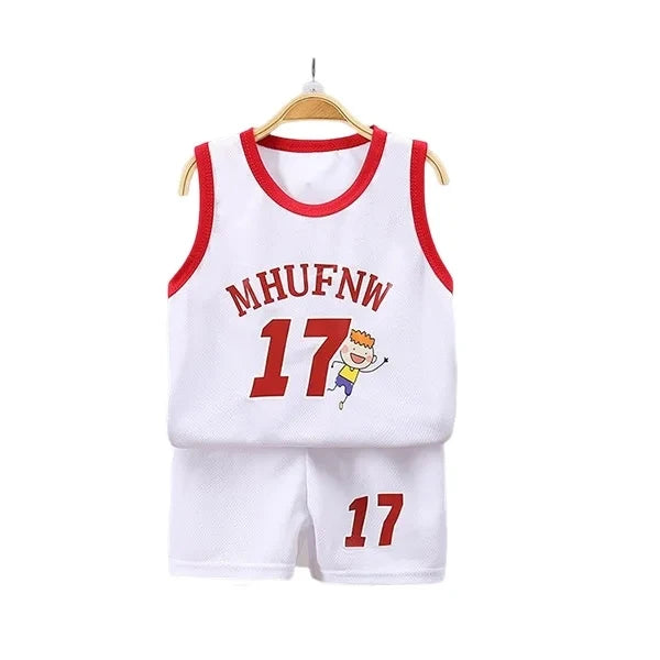 Conjuntos para niños, camiseta sin mangas de verano para niños, conjunto de pantalones cortos, camiseta sin mangas para exteriores de secado rápido, conjuntos de pantalones cortos, deporte para niños, baloncesto Tr