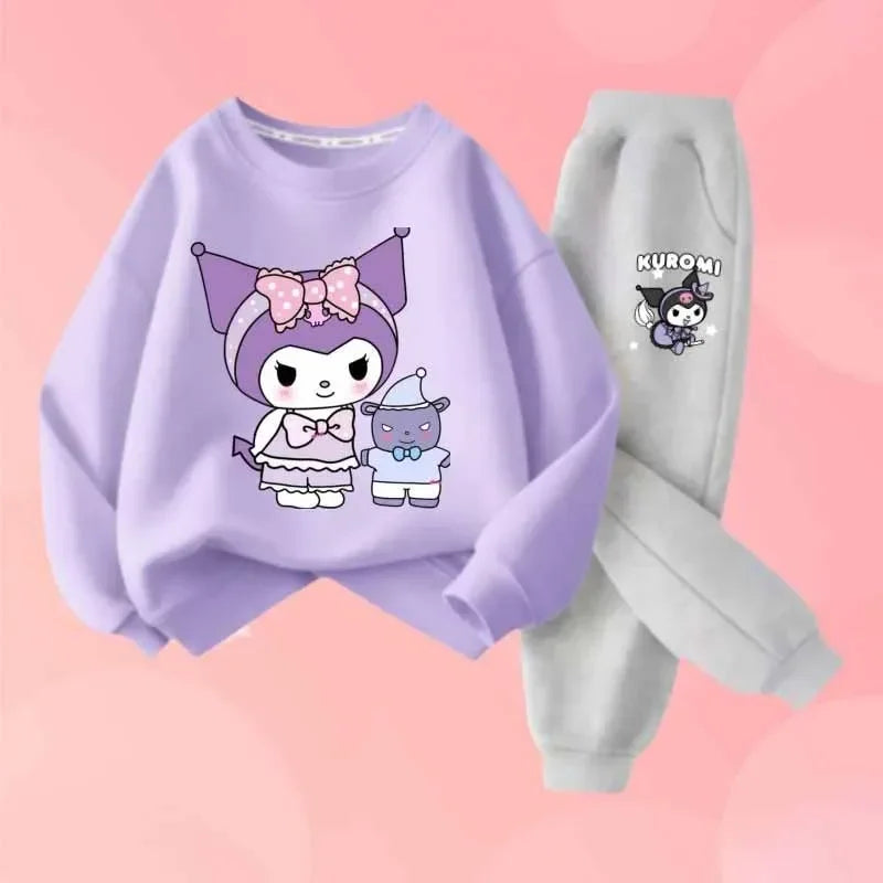 Conjunto Kuromi Sanrio Niños - Sudadera + Pantalones 2 Piezas