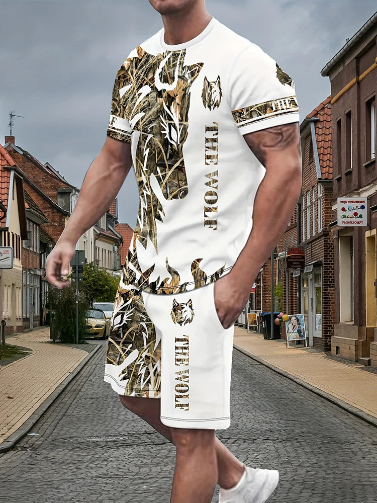Camisetas de verano al aire libre de moda de calle para hombre Casual diario pantalones cortos deportivos para Hombre Camisetas y conjuntos de pantalones cortos con cordón para hombre