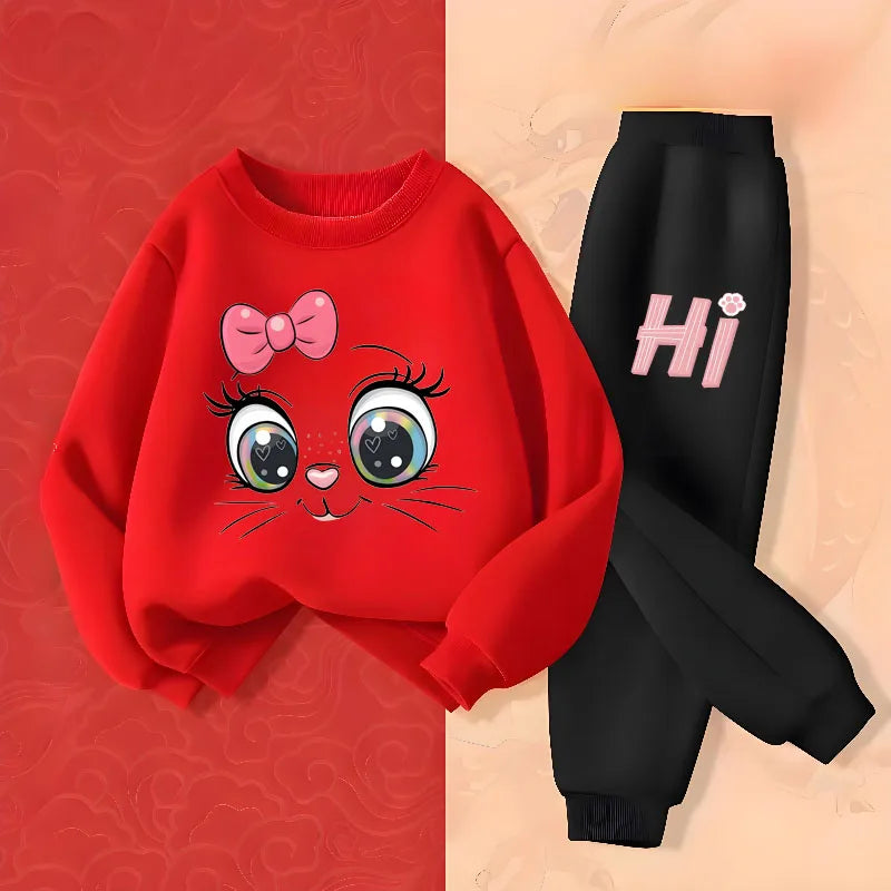 Conjunto Sudadera Niñas - Capucha + Pantalón 2 Piezas
