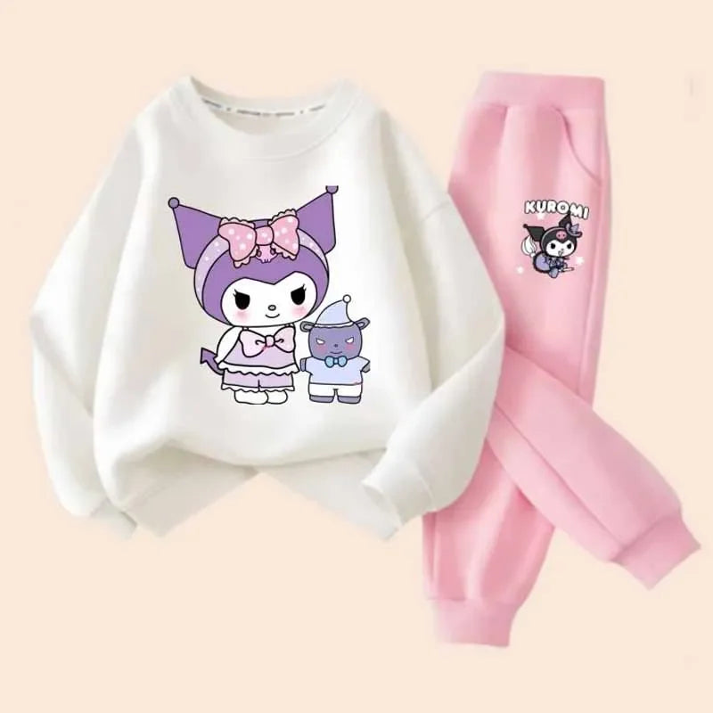 Conjunto Kuromi Sanrio Niños - Sudadera + Pantalones 2 Piezas