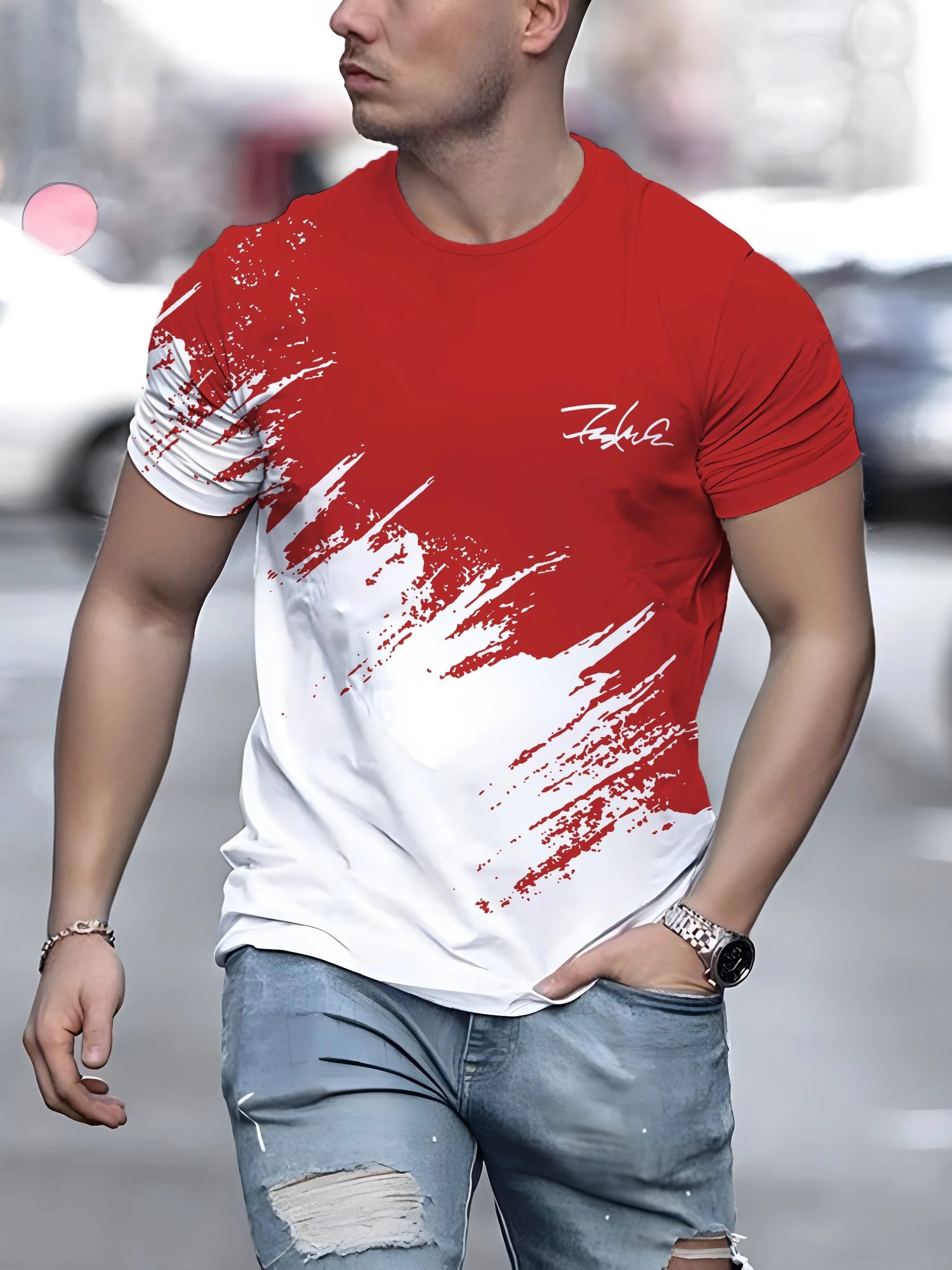 Camiseta de manga corta con cuello redondo para hombre, Jersey informal para exteriores, ropa de calle, camiseta deportiva, camisetas, ropa de gran tamaño