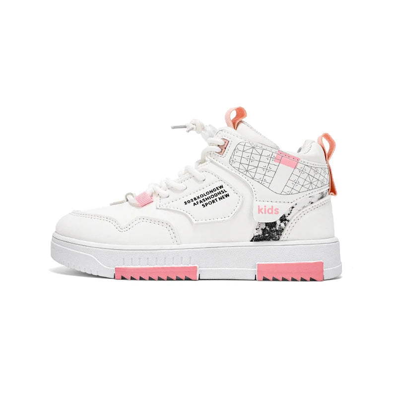 Zapatillas de deporte para niños y niñas, zapatos planos de marca de otoño, zapatos deportivos blancos para niños de 6 a 12 años, zapatillas informales de tenis escolares para niña