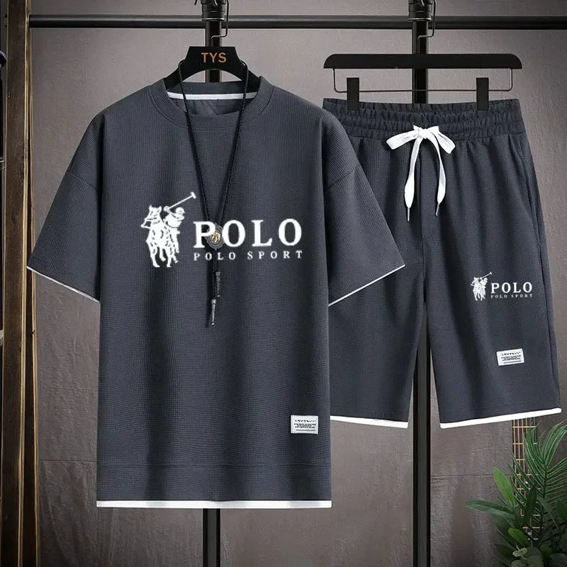Conjunto Deportivo Hombre de 2 Piezas | Camiseta Transpirable y Shorts para Running, Fitness y Verano