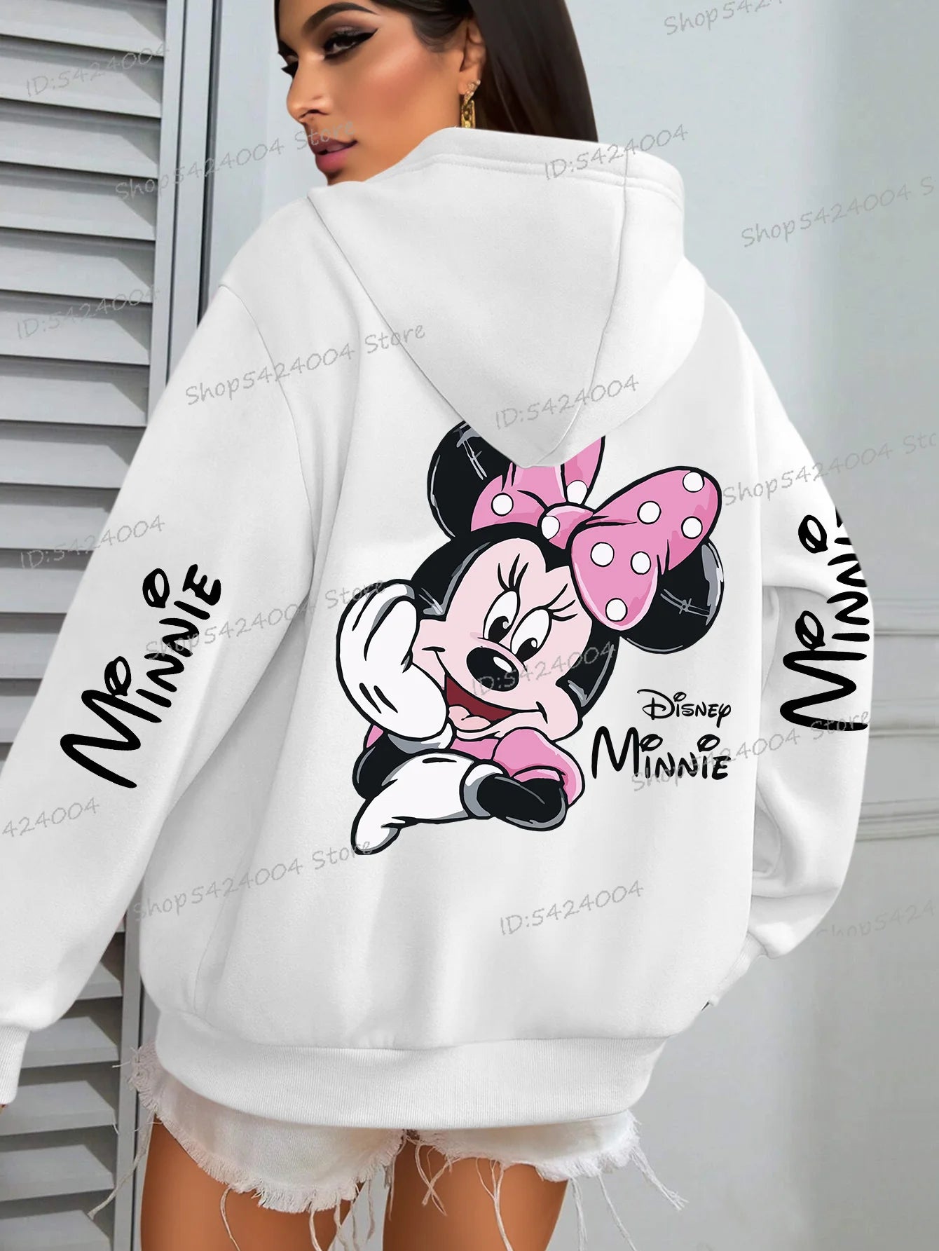 Sudaderas con capucha divertidas con estampado de Minnie Mouse para mujer, ropa de calle con gráfico juguetón, personaje de dibujos animados, regalos para amantes de Minnie, Sudadera con capucha para chicas adolescentes