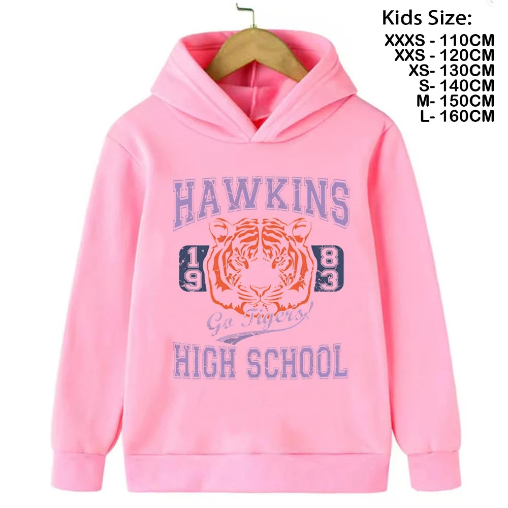 Eddie Munson Demogorgon Hawkins Cannibal Flower Sudadera con capucha Niños Dibujos animados Niños Niñas Niños Sudaderas