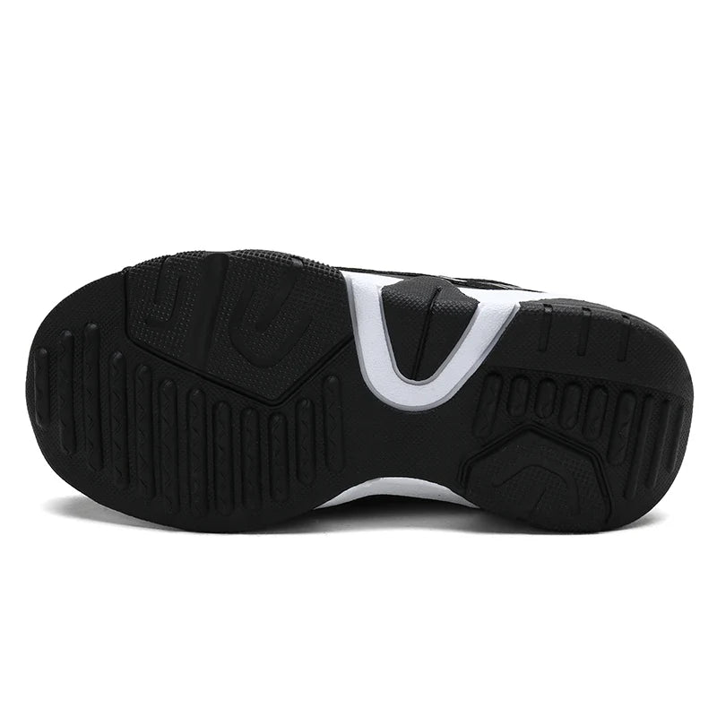 Zapatillas de deporte de moda para niños, zapatos de tenis cómodos de cuero para correr, zapatos deportivos ligeros para caminar al aire libre para niños