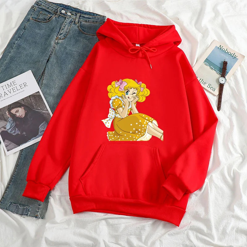 Ropa Vintage con capucha para mujer, sudaderas con capucha de moda Harajuku, sudadera con dibujos de dulces de los años 90, jerséis con capucha para mujer 2022