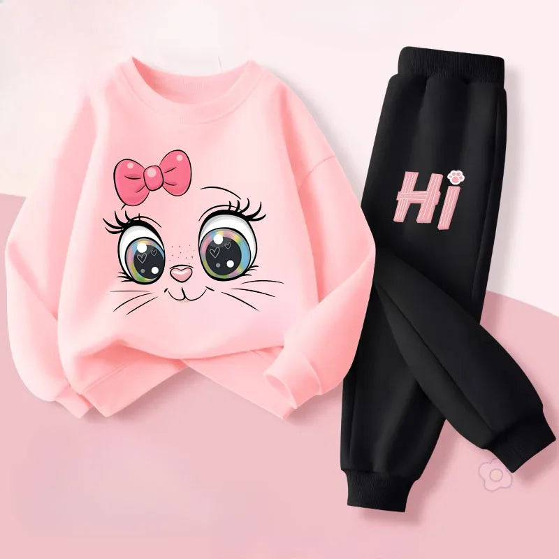Conjunto Sudadera Niñas - Capucha + Pantalón 2 Piezas