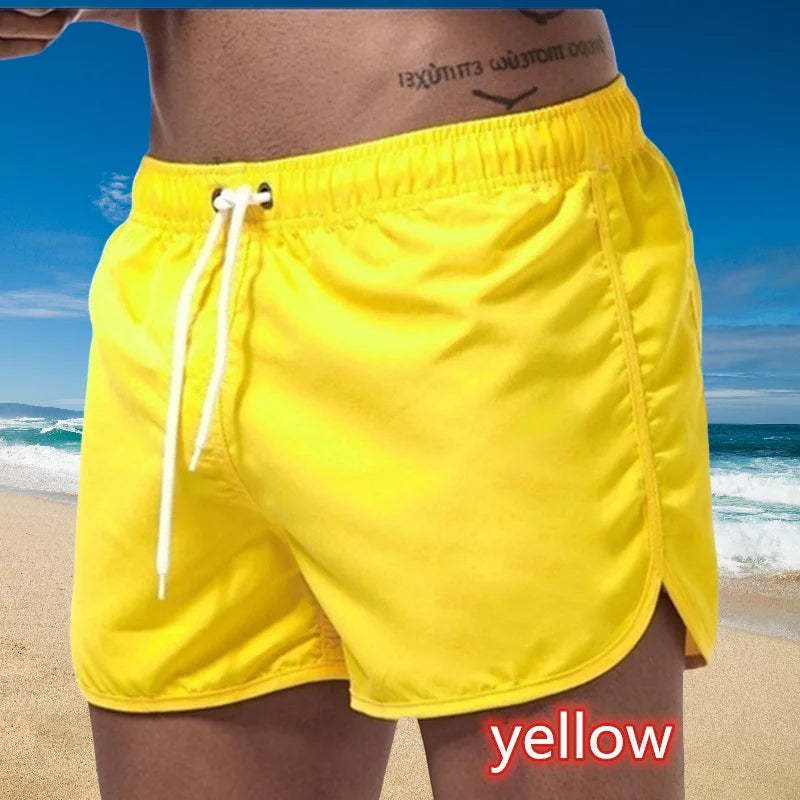 Traje de Baño para Hombre, Verano 2026, Shorts de Playa, Marca de Moda, Sexy, Cintura Baja, Transpirable, para Surf