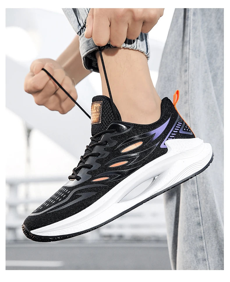 Zapatos deportivos transpirables para hombre, novedad de primavera, malla, moda informal, zapatos versátiles de moda para hombre, zapatos para correr de verano adecuados para deportes al aire libre