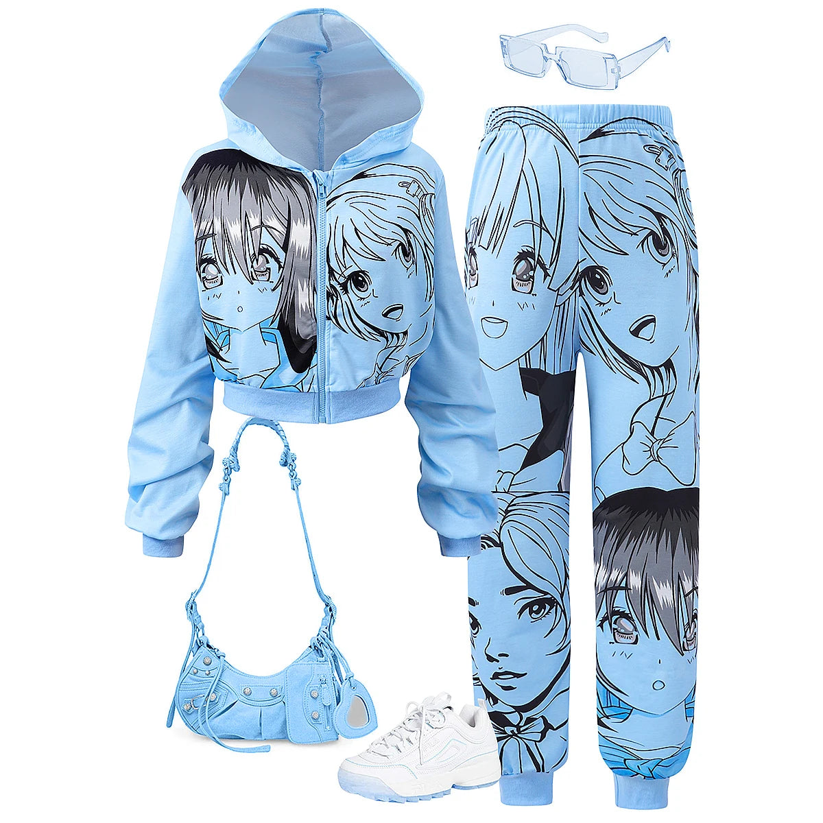 Ropa para Chica adolescente, traje para niños, traje rosa de otoño para Chica de Anime, abrigo + Pantalones, conjunto bonito de moda para niñas de 13, 14, 15 y 16 años, 2 uds.