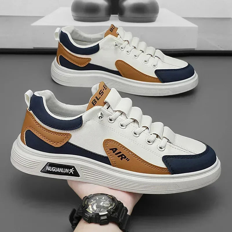 2025 casuales al aire cordones estilo coreano viaje juvenil zapatos de fondo plano para hombres transpirable shoe