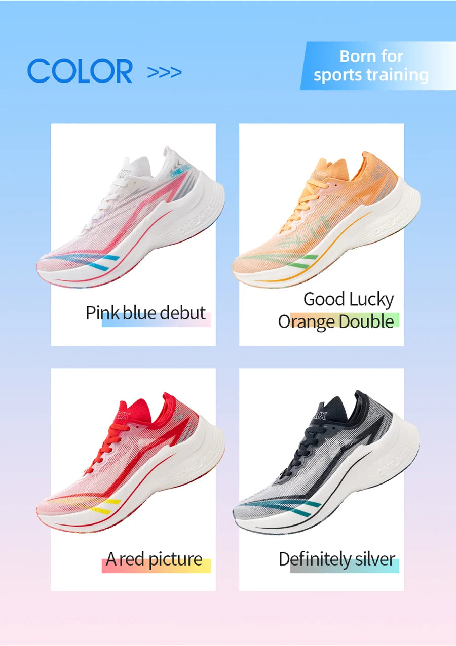 ONEMIX-zapatillas para correr para maratón, placa de carbono, prueba profesional, soporte estable para zapatillas de deporte ultraligeras que absorben los golpes, novedad de 2025