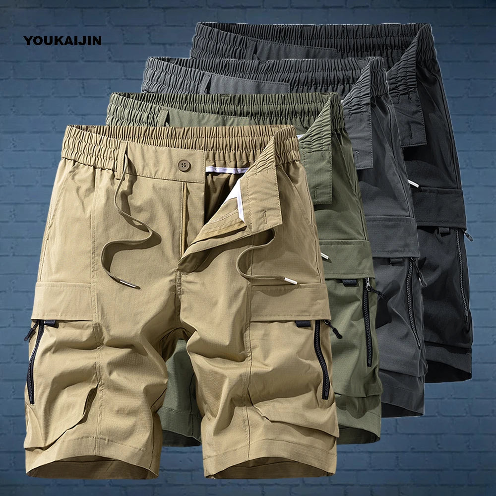 Pantalones Cortos Cargo de Verano para Hombre, de Secado Rápido, Ligeros, para Senderismo, Tácticos, con Múltiples Bolsillos Grandes, Casuales, para Pesca y Golf 2026