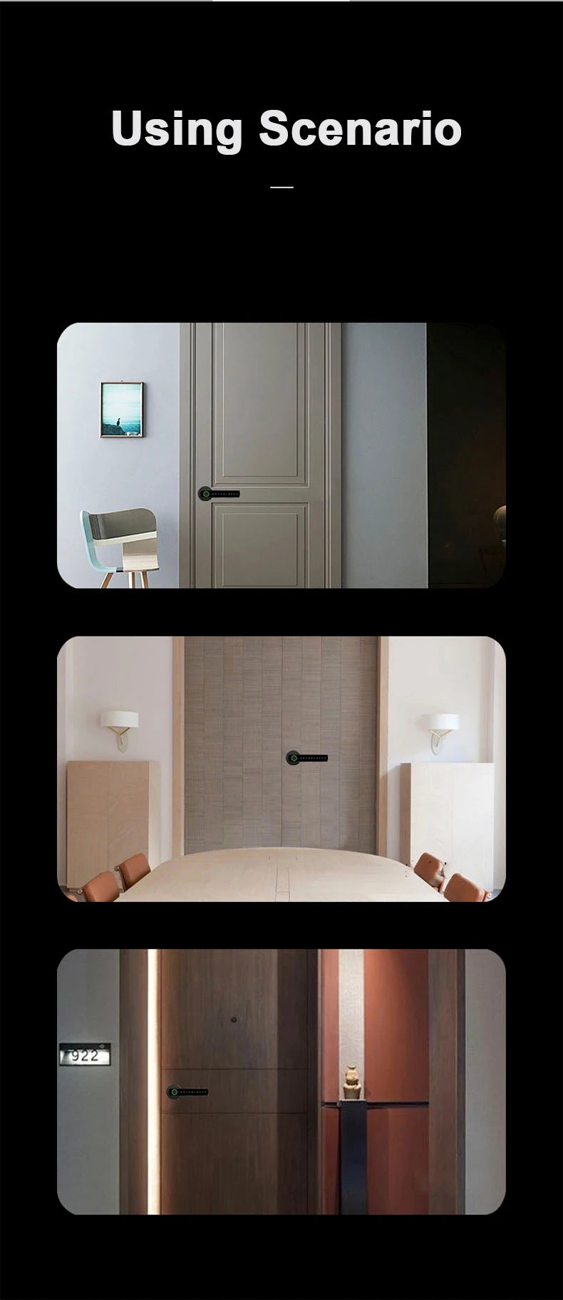 Cerradura electrónica inteligente RAYKUBE M5 Tuya BLE con huella dactilar, contraseña/llave/tarjeta/aplicación Tuya, desbloqueo, entrega gratuita desde España