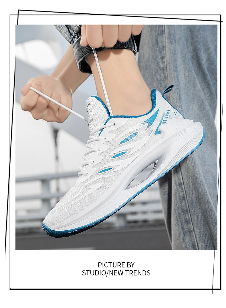 Zapatos deportivos transpirables para hombre, novedad de primavera, malla, moda informal, zapatos versátiles de moda para hombre, zapatos para correr de verano adecuados para deportes al aire libre