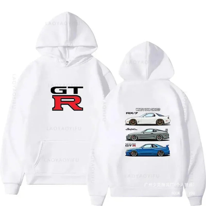 Sudadera GTR Skyline R34 Hombre - Estilo Urbano Cyberpunk