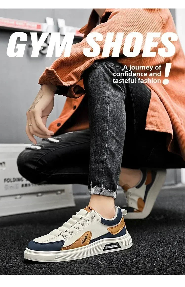 2025 casuales al aire cordones estilo coreano viaje juvenil zapatos de fondo plano para hombres transpirable shoe