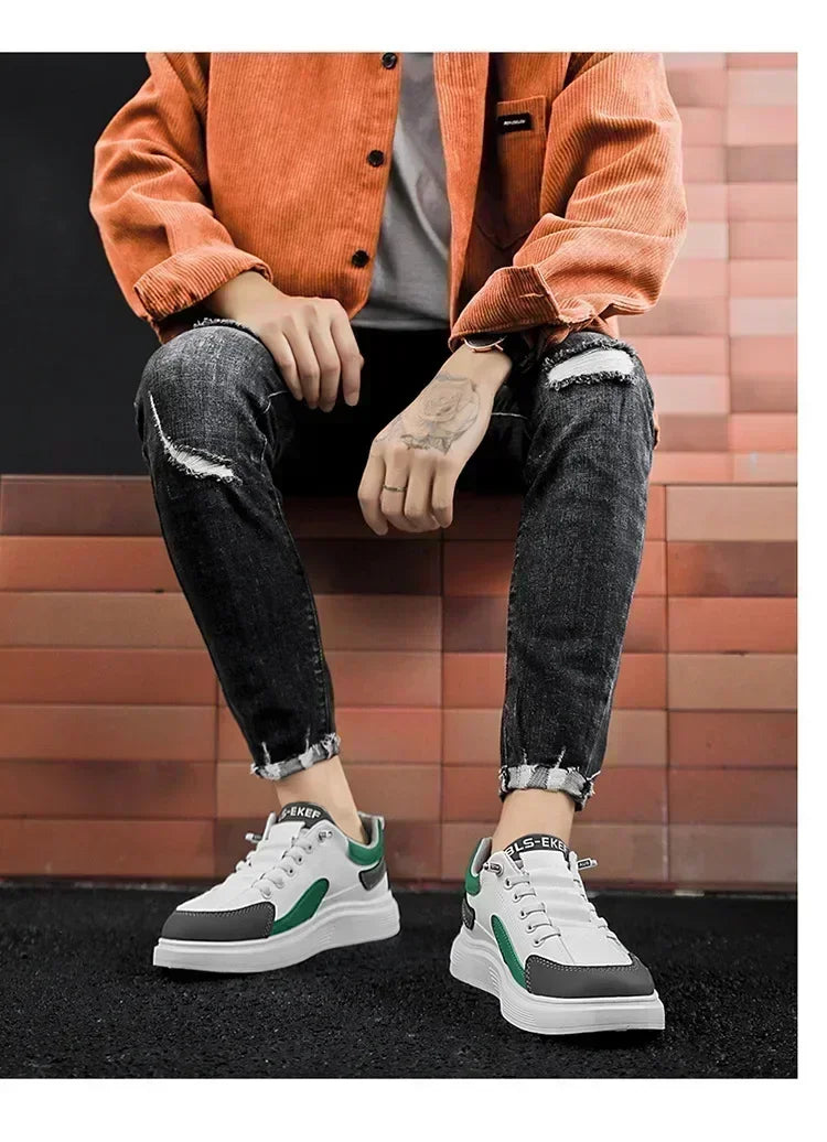 2025 casuales al aire cordones estilo coreano viaje juvenil zapatos de fondo plano para hombres transpirable shoe