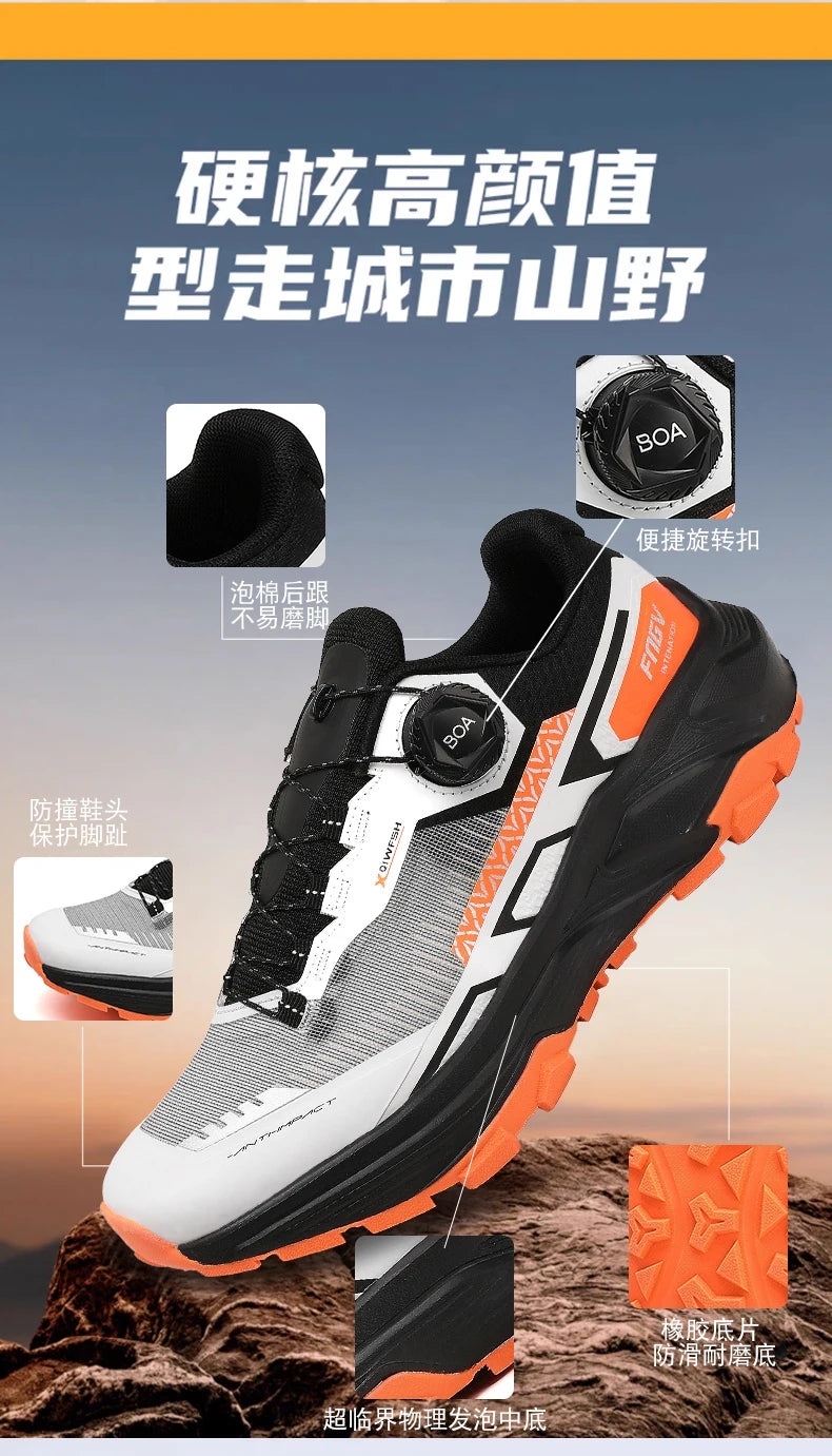 Zapatos de senderismo al aire libre con estilo para hombre, zapatillas de senderismo resistentes con forro cálido de felpa para calzado masculino de invierno