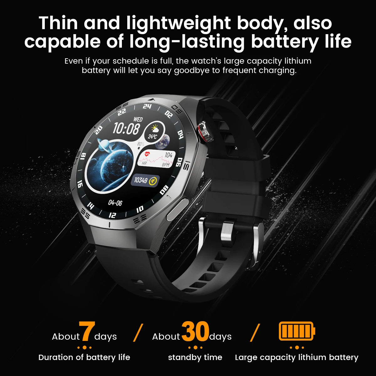 2025New para Android e ios reloj inteligente hombres pantalla AMOLED GPS trayectoria de movimiento ritmo cardíaco llamadas Bluetooth SmartWatch impermeable
