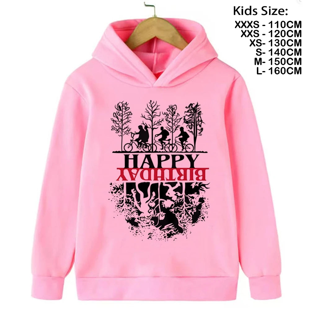 Eddie Munson Demogorgon Hawkins Cannibal Flower Sudadera con capucha Niños Dibujos animados Niños Niñas Niños Sudaderas