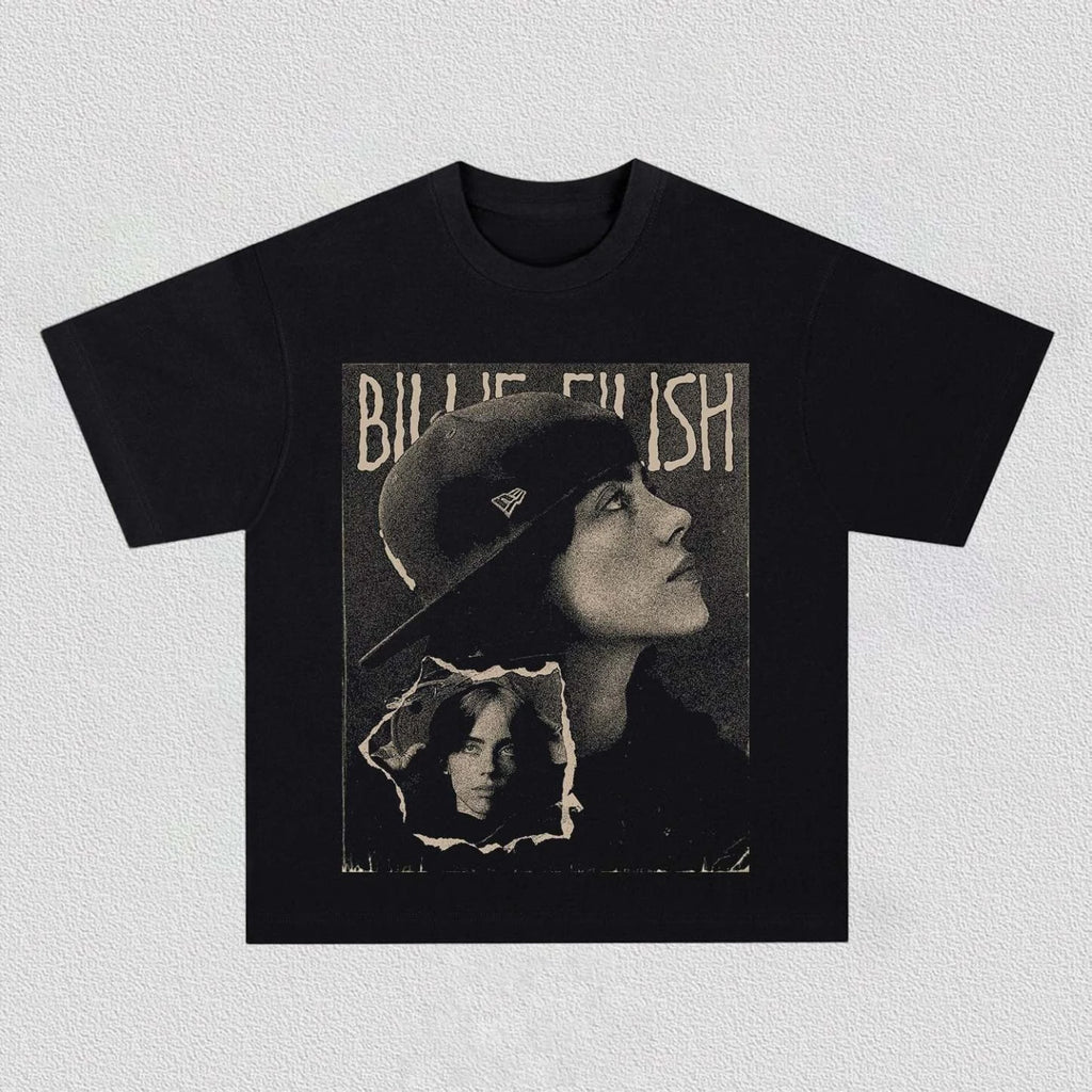 Camiseta unisex de algodón 100% con gráficos de Billie Eilish Y2k, novedad de 2026, cuello redondo, manga corta, moda hip-hop para hombre y mujer, regalos para fans