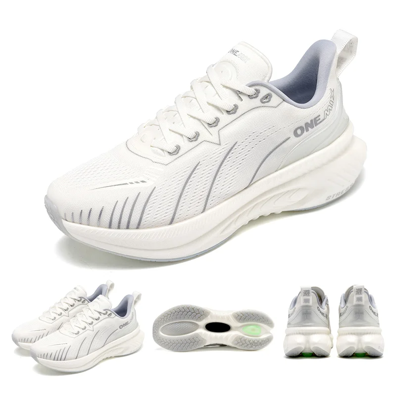 ONEMIX, zapatillas blancas para correr en carretera para hombre, zapatillas deportivas con cojín de aire para exteriores, zapatillas deportivas para hombre, zapatos para correr de verano, calzado para mujer