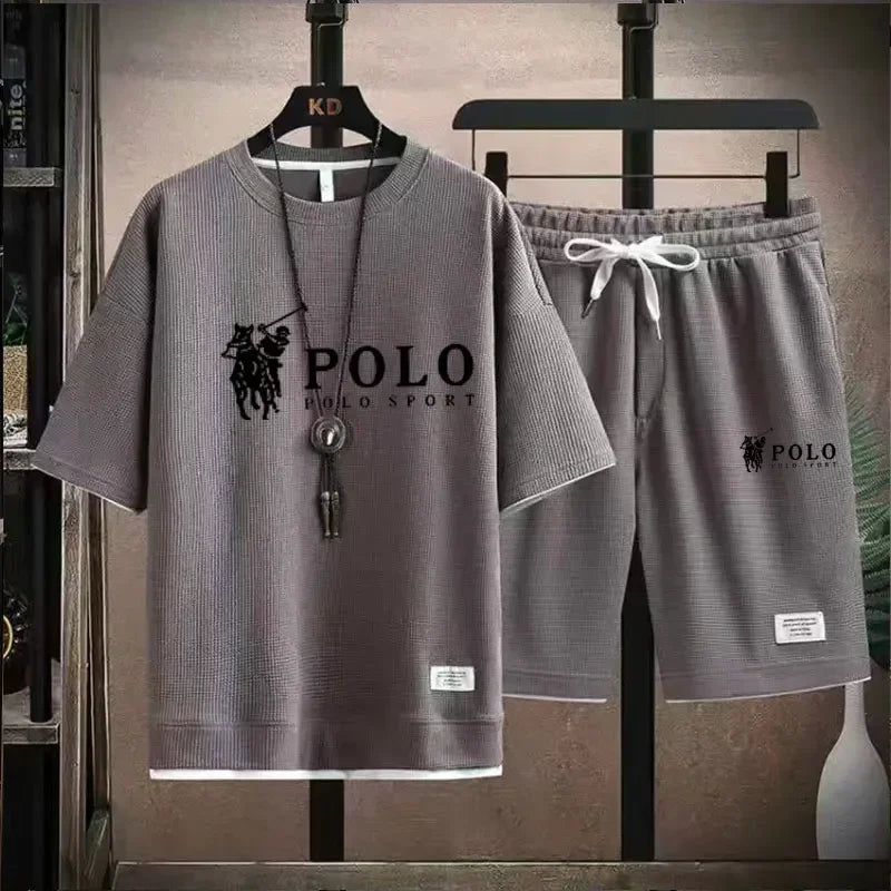 Conjunto Deportivo Hombre de 2 Piezas | Camiseta Transpirable y Shorts para Running, Fitness y Verano