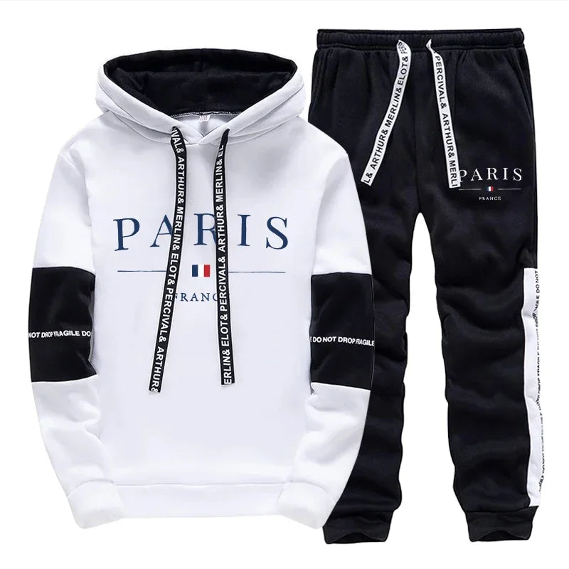 Sudaderas con capucha para hombres, pantalones de chándal versátiles, ropa deportiva de alta calidad, ropa cómoda de vestir diaria, moda de otoño e invierno