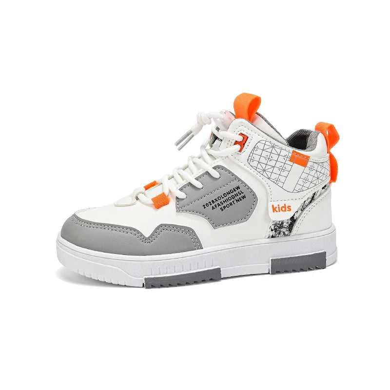 Zapatillas de deporte para niños y niñas, zapatos planos de marca de otoño, zapatos deportivos blancos para niños de 6 a 12 años, zapatillas informales de tenis escolares para niña