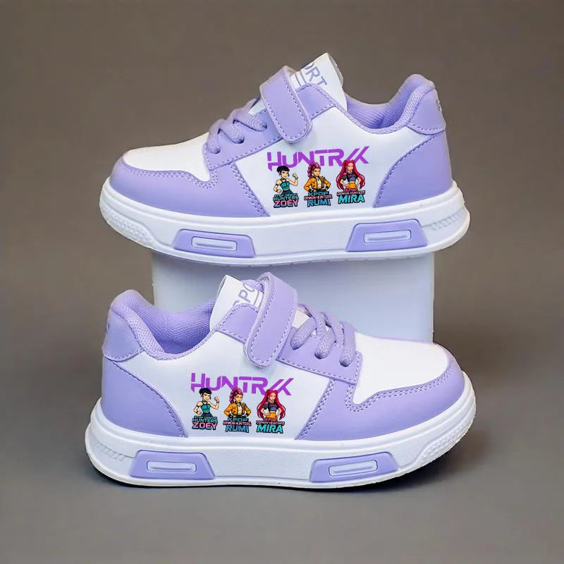 Zapatos informales para niños, zapatillas de deporte KPop Demon Hunters para niños, zapatillas deportivas antideslizantes para niñas, zapatos para caminar para niños pequeños, talla 21-37